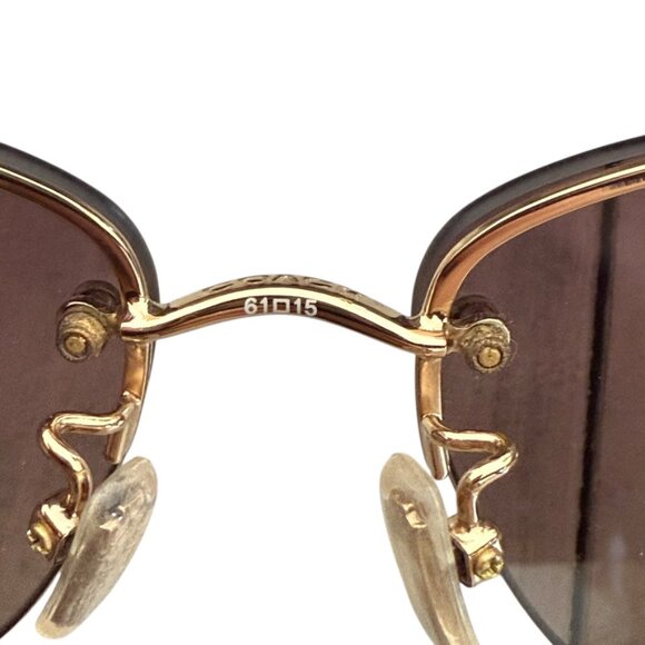 COACH Octavia S 350 Brushed Bronze Rectangle Women's Sunglasses MSRP $234.64 - Picture 7 of 15
